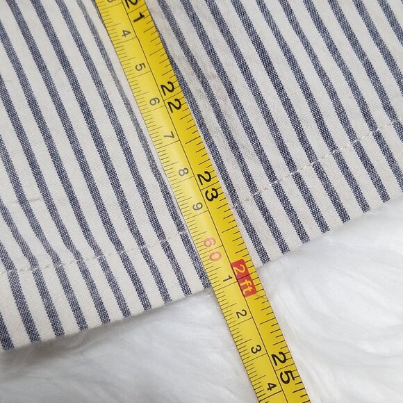 Vintage Point Zero Cotton Blend Y2K Pinstripe A-Line Skirt Business Casual Retro - Picture 6 of 9